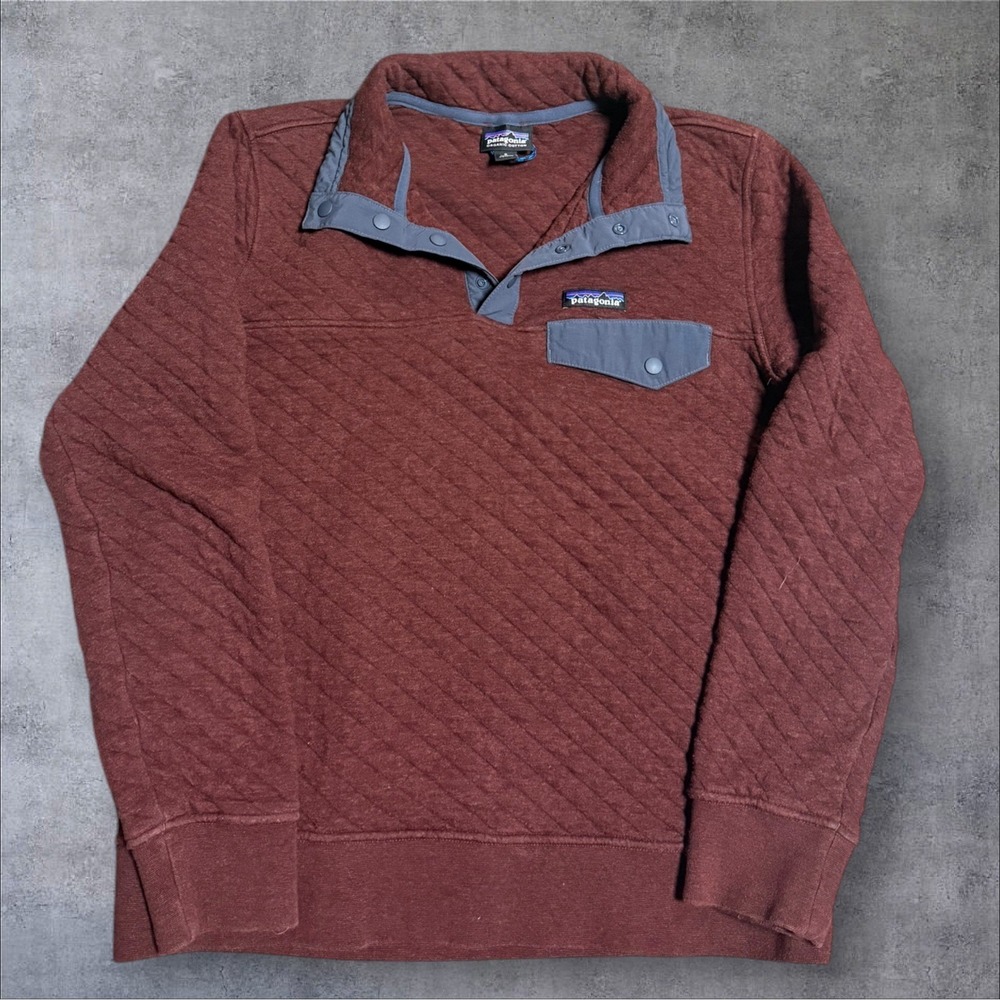 Patagonia Snap T Cotton Quilt Jacket Small Men's Red Preppy Casual Hiker
